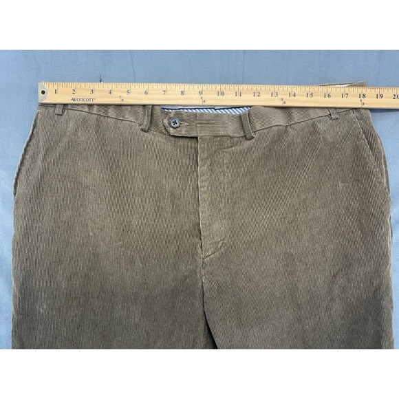 Lauren Ralph Lauren Corduroy Pants Men's 38x26 Brown Flat Front Slacks - Picture 6 of 11